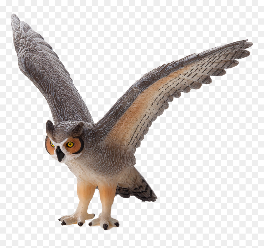 Great Horned Owl Toy, HD Png Download - great horned owl png