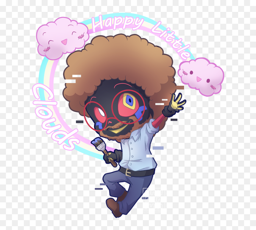 Cartoon, HD Png Download - bob ross face png