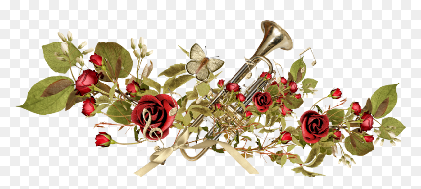 Music, HD Png Download - rose garden png