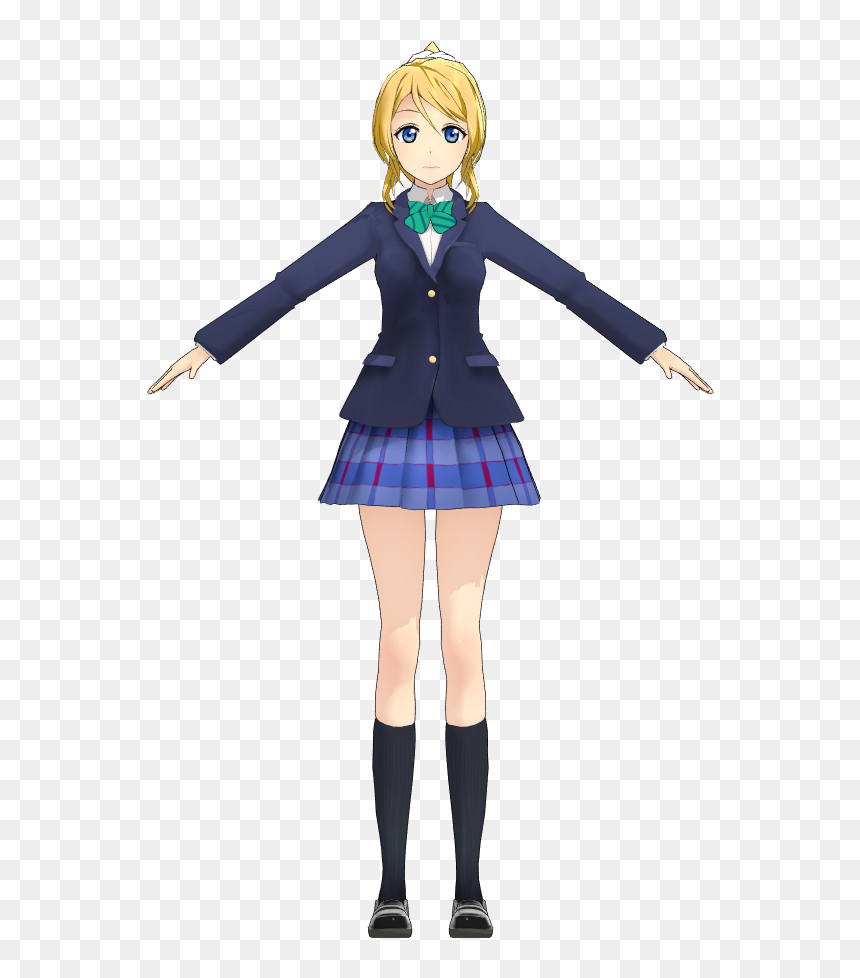 Eli By Rondline - Umi Sonoda Mmd Model, HD Png Download - eli ayase png