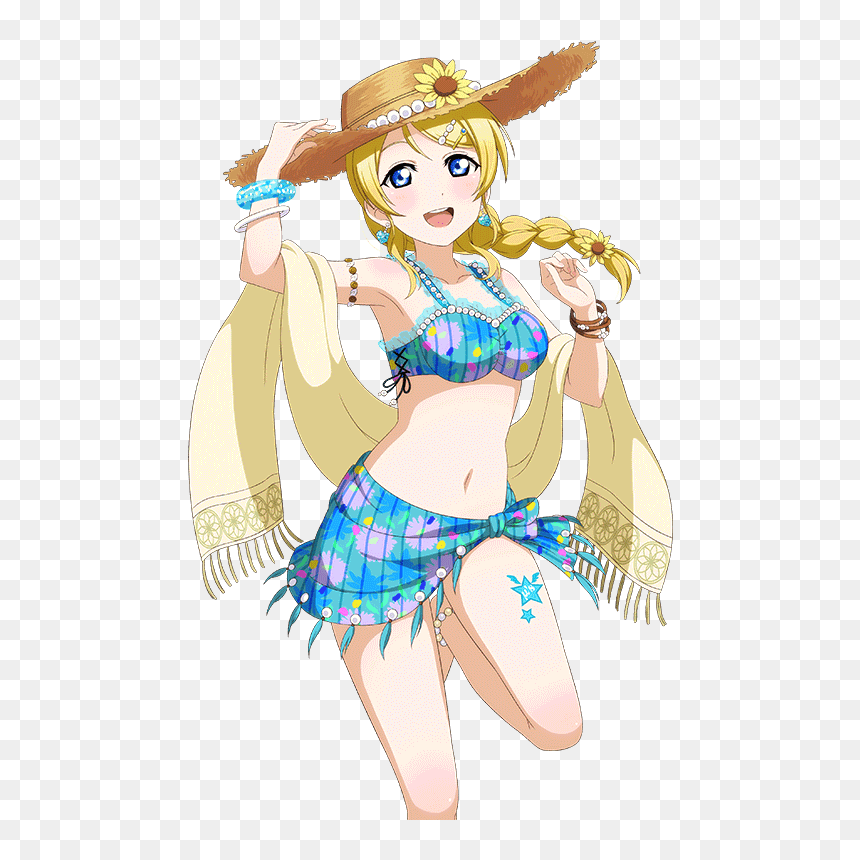 Love Live Cards Swimsuit, HD Png Download - eli ayase png