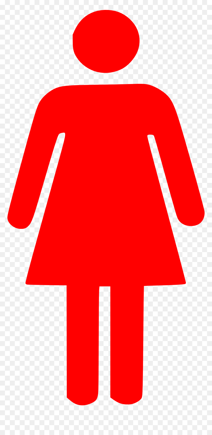 Woman Bathroom Sign Red, HD Png Download - red icon png