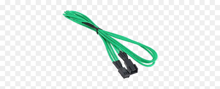 Green Alchemy Multisleeved 3-pin Fan Extension Cable, - Networking Cables, HD Png Download - extension cord png