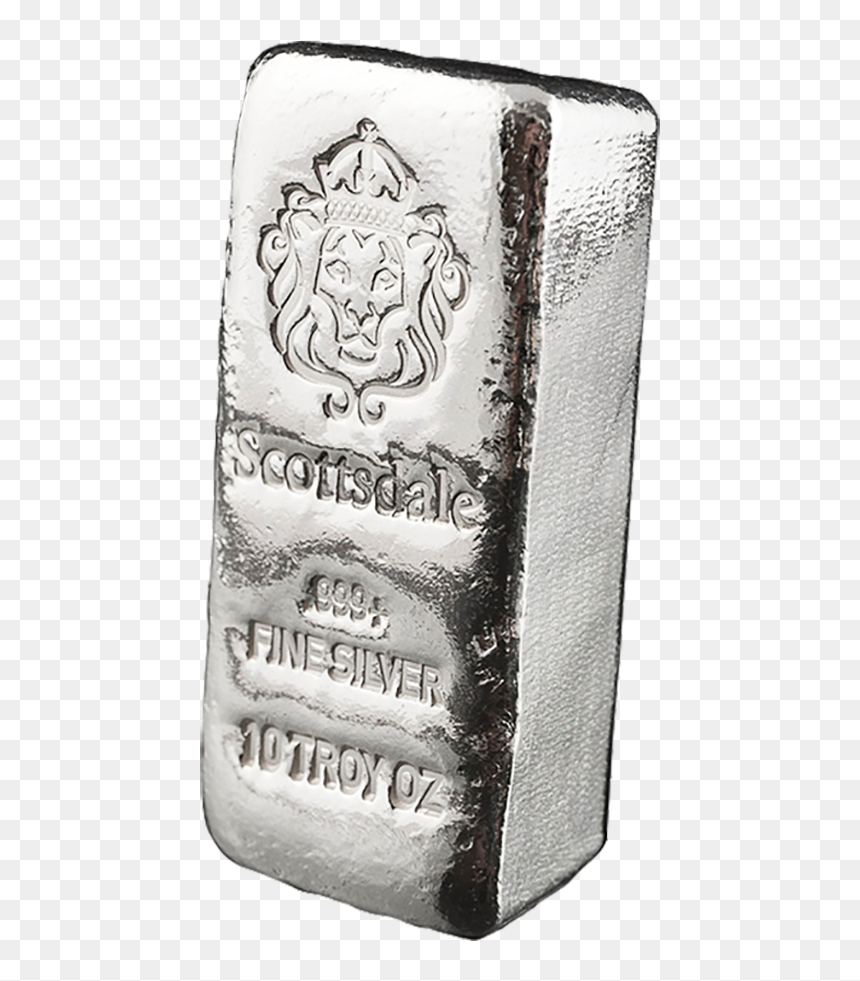 Scottsdale 10 Ounce Cast Silver Bar, HD Png Download - silver bar png