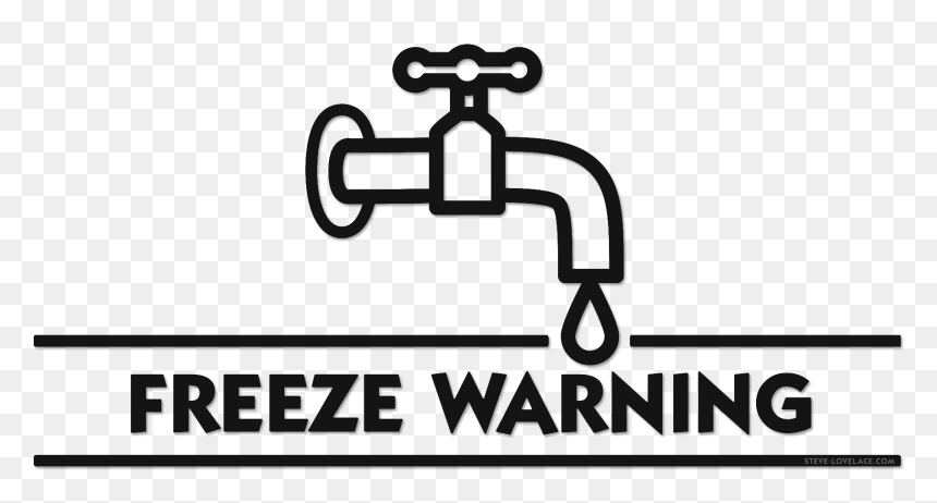 Funky Leave Faucets Dripping - Frozen Pipes Clip Art, HD Png Download - freezing png