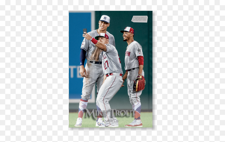 Mike Trout 2019 Topps Stadium Club Baseball Base Card - Baseball, HD Png Download - baseball card png