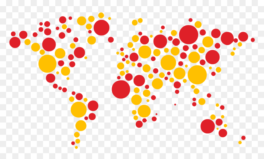 - - World Map Hd Image White Back Ground, HD Png Download - dotted pattern png