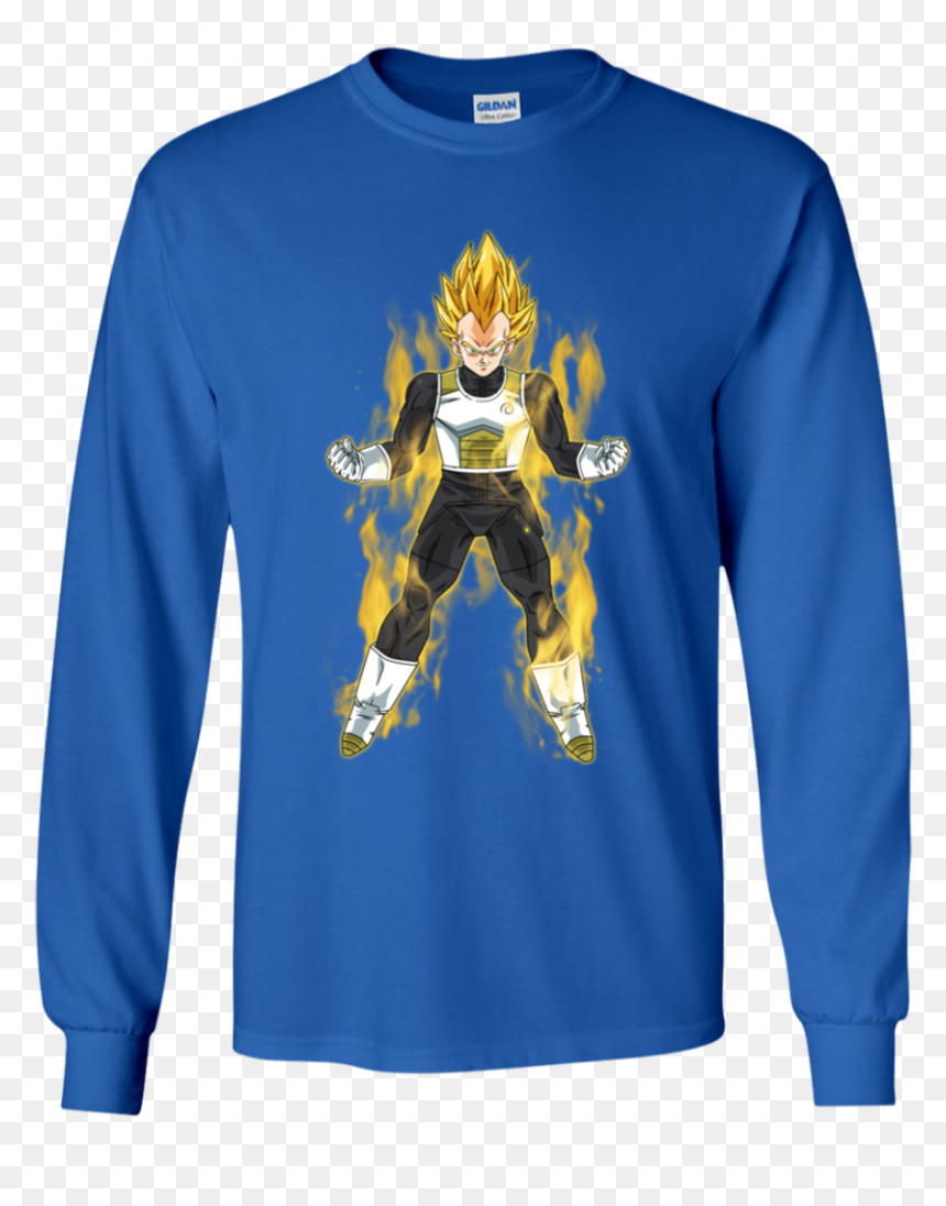 Vegeta Super Saiyan Aura Dragon Ball Youth Pc90y Port - T-shirt, HD Png Download - super saiyan blue aura png
