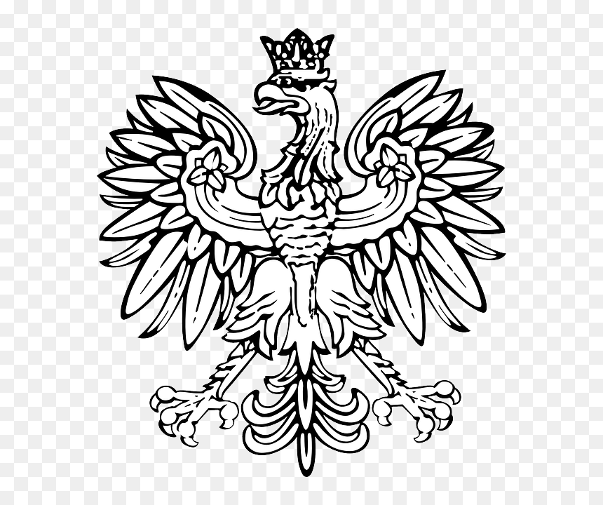 Polish Flag Tatoo - Polish Coat Of Arms Black And White, HD Png Download - polish flag png