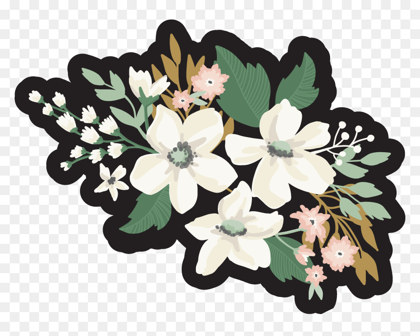 Wedding Flower Bunch Print & Cut File - Artificial Flower, HD Png Download - flower bunch png