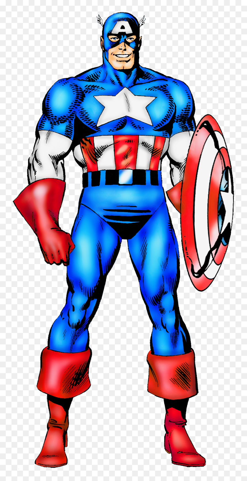 Captain America Del Official Handbook Of The Marvel - Captain America Mike Zeck, HD Png Download - captain america comic png