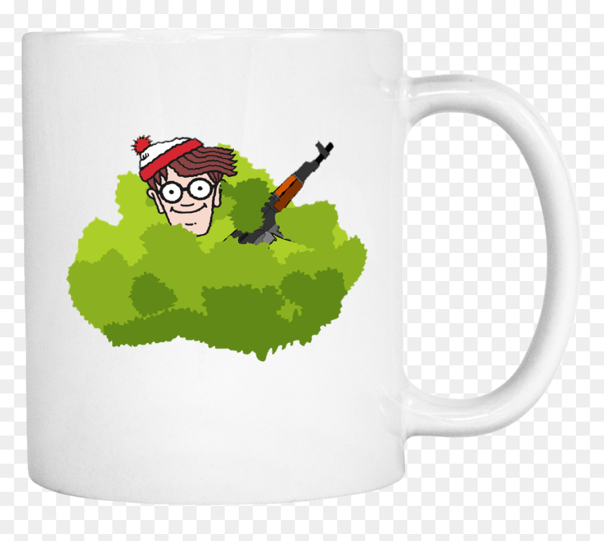 Where"s Waldo In A Bush Pubg Mug - Wheres Wally In A Bush, HD Png Download - wheres waldo png