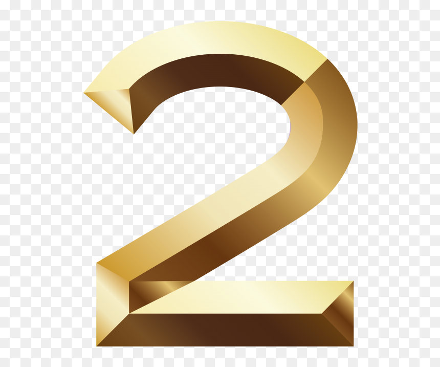 Transparent Golden Balloons Png - 2 Golden Number Png, Png Download - golden balloons png