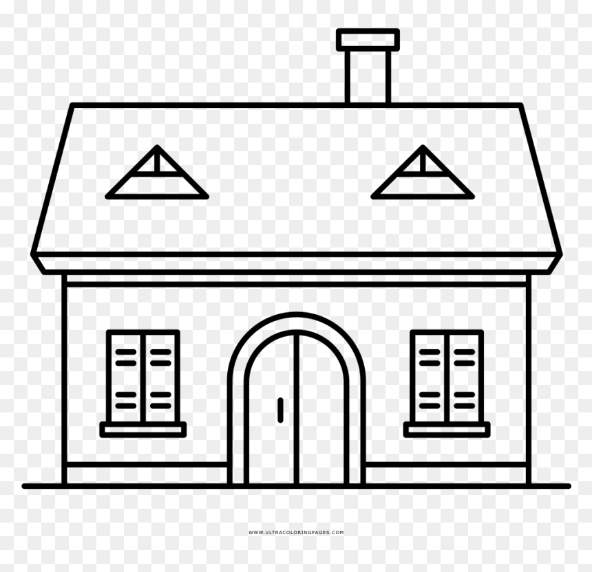 Coloring Book Casa De - Illustration, HD Png Download - house drawing png