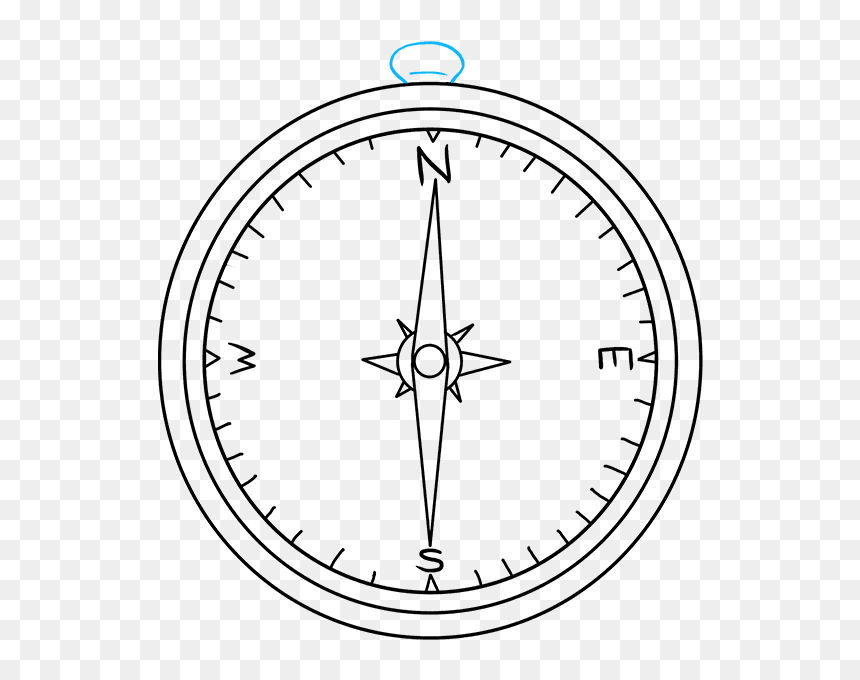 How To Draw Compass - Circle, HD Png Download - old compass png