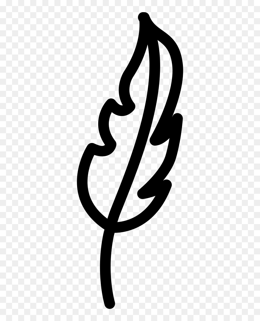 Feather Outline - Pen, HD Png Download - feather outline png
