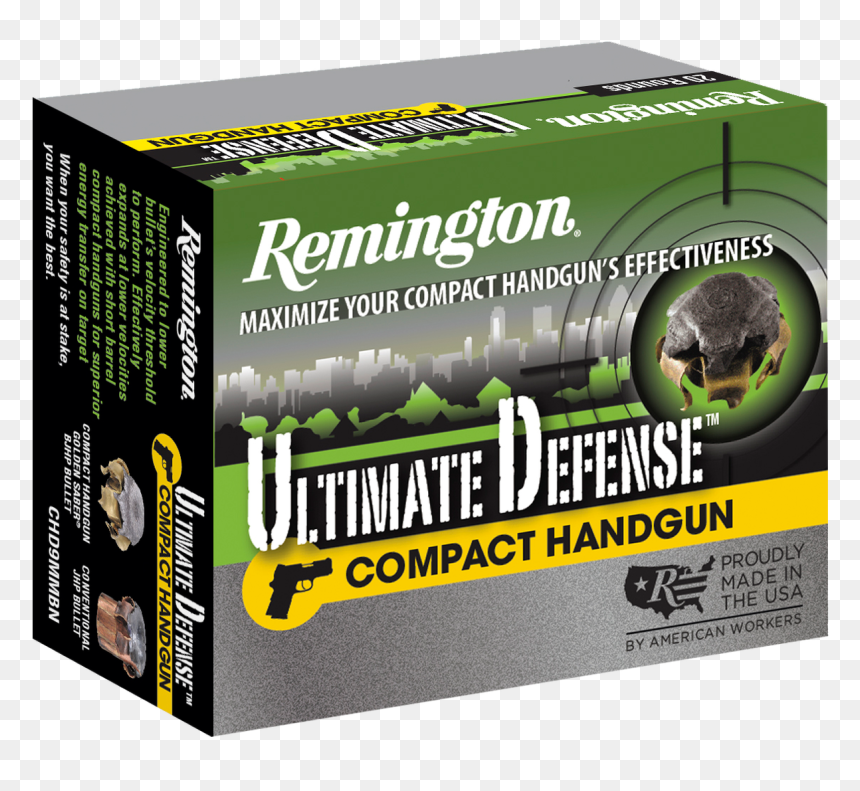 Remington 45 Acp Ammunition Ultimate Defense Compact - 380 Acp 124 Gr, HD Png Download - remington logo png