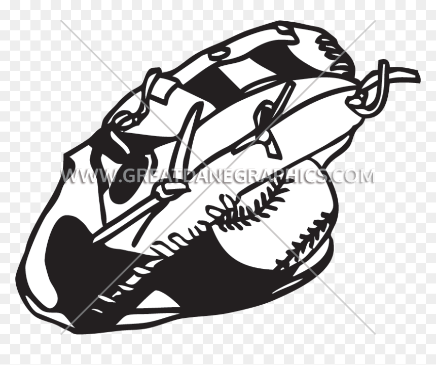 Glove Production Ready Artwork For T Shirt, HD Png Download - baseball glove clipart png