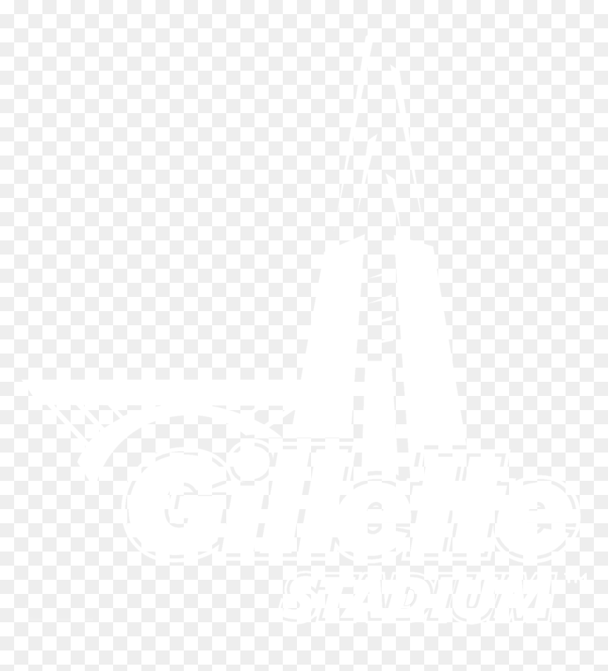 Transparent Stadium Clipart Black And White - Gillette Stadium Logo White, HD Png Download - gillette logo png