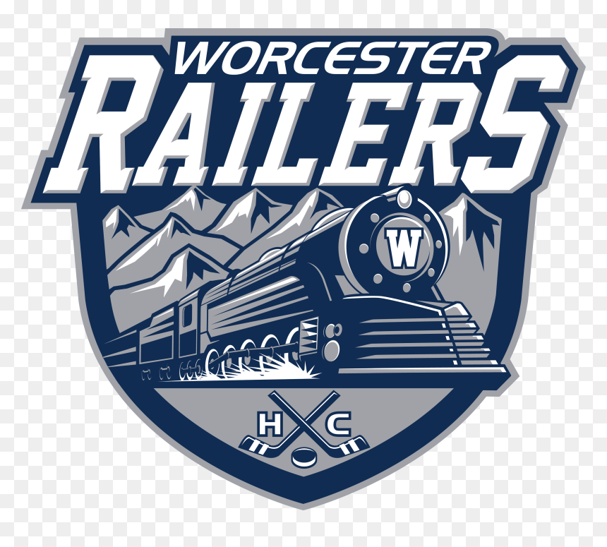 Worcester Railers Logo, HD Png Download - echl logo png