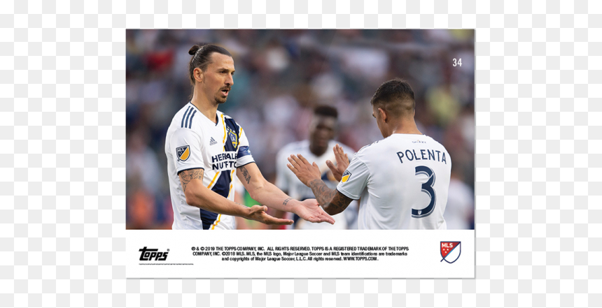 Mls Topps Now® Card - Diego Polenta La Galaxy, HD Png Download - ibrahimovic png