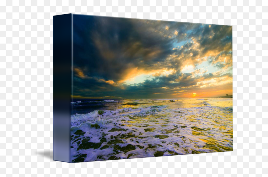 Clip Art Sunset Glowing Soft Golden - Stormy Sunset At Beach, HD Png Download - heavenly light png