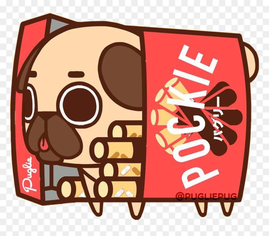 Transparent Pocky Clipart - Puglie Pug Pocky, HD Png Download - pugs png