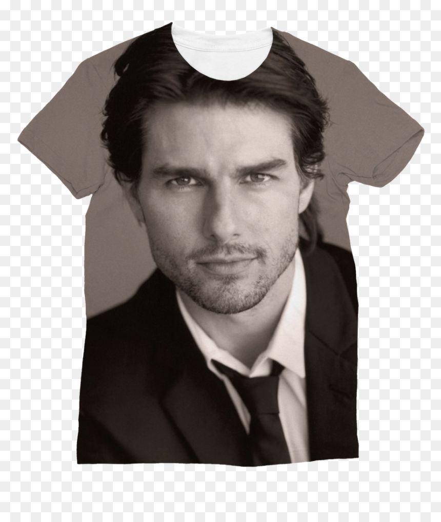 Tom Cruise In Black And White ﻿classic Sublimation - Top 10 Most Handsome Man, HD Png Download - men in black png
