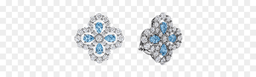 Diamond Loop By Harry Winston, Full Motif Aquamarine - Earrings, HD Png Download - aquamarine png