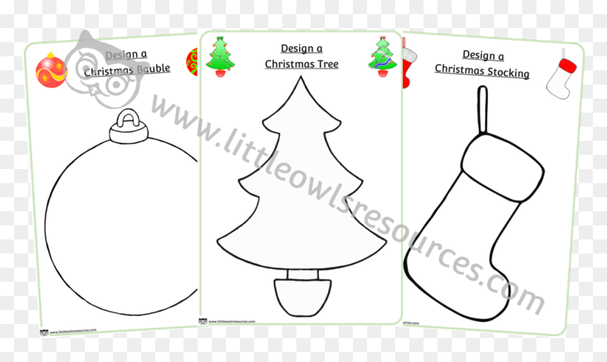 Christmas Art Design Sheets - Christmas Tree, HD Png Download - row of trees png