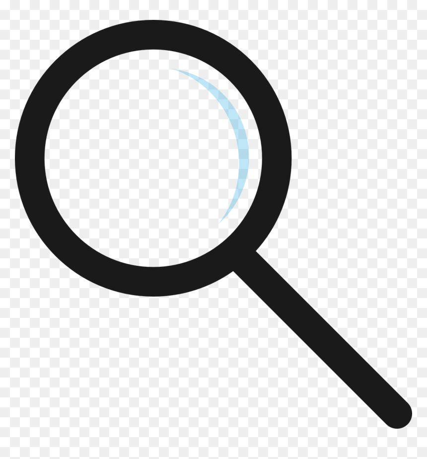 Silhouette Clipart I Magnifying Glass, HD Png Download - glass icon png
