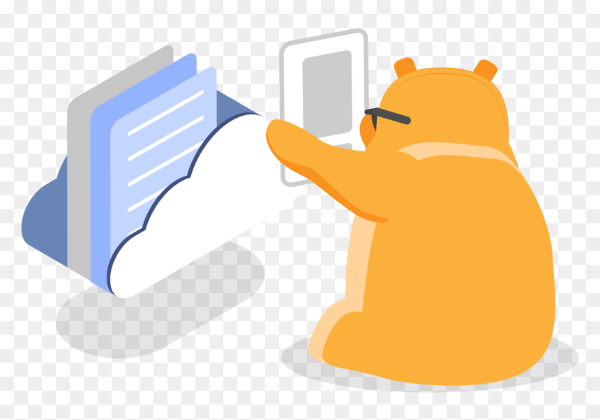 Hippo Saving Ideas To The Cloud Clipart , Png Download, Transparent Png - cloud clip art png