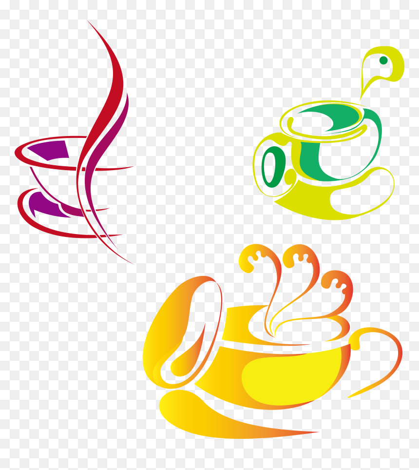 Clip Art Coffee Cup Teacup Clip, HD Png Download - fancy swirls png
