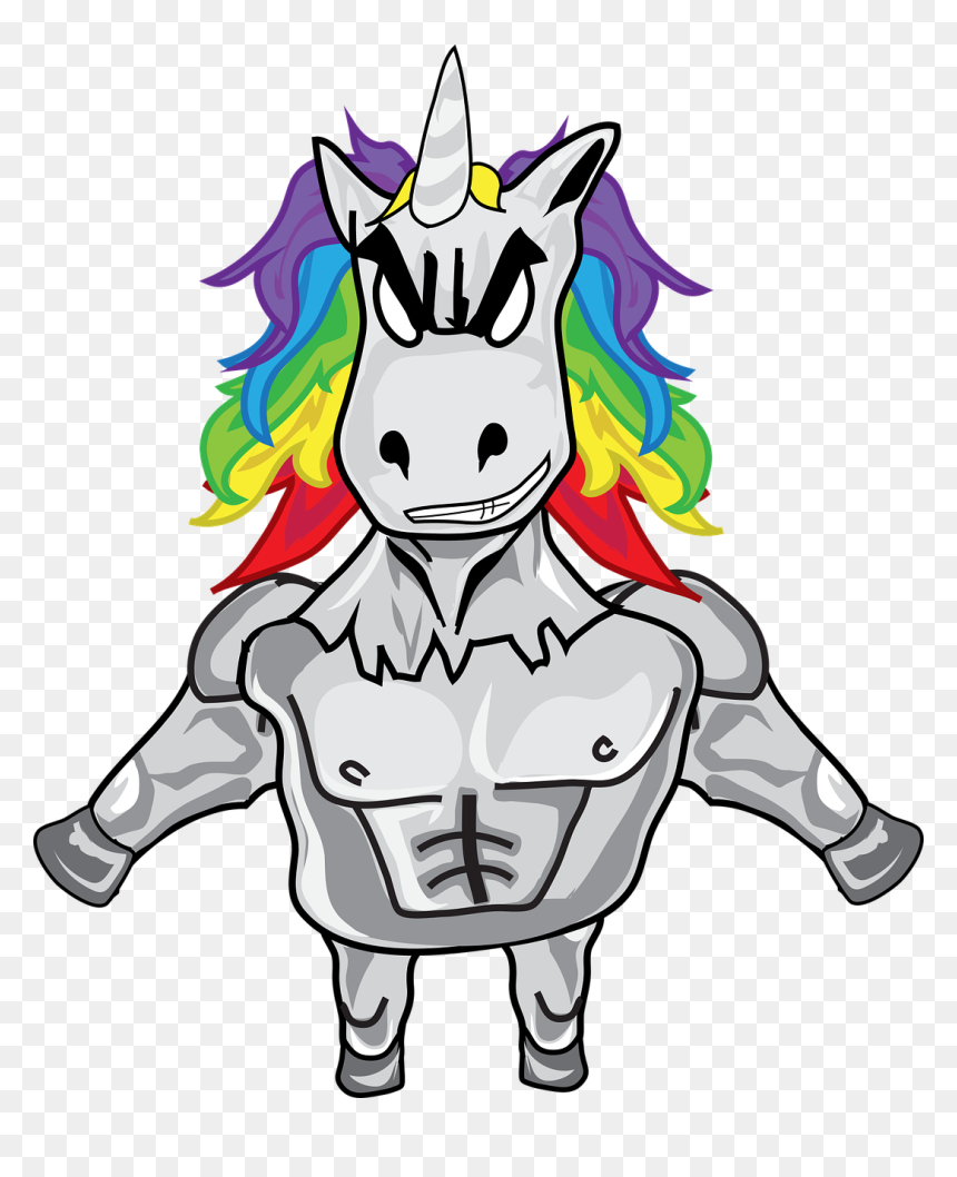 Computer Icons Clip Art Crazy Unicorn Download - Masculine Unicorn, HD Png Download - dot grid png
