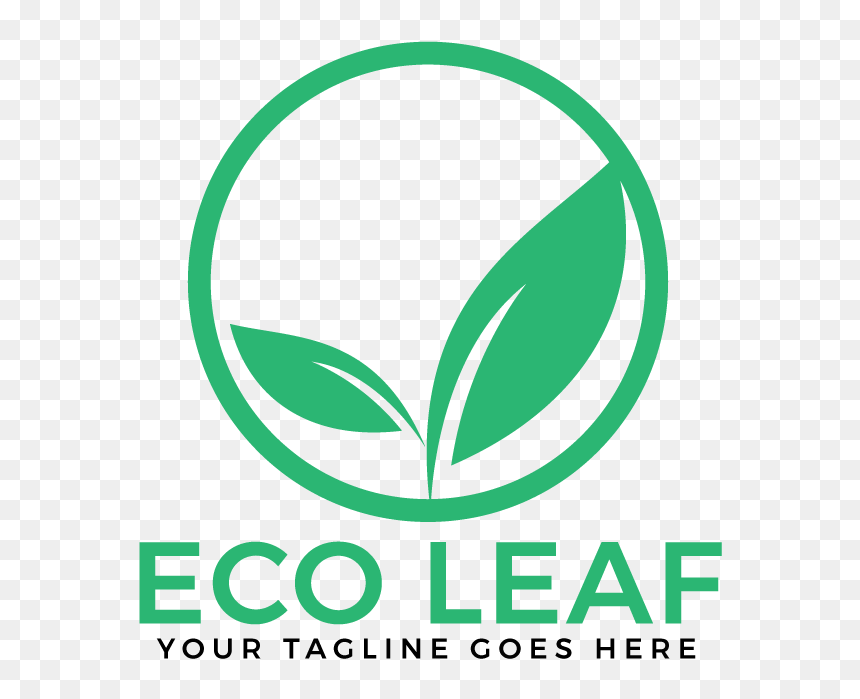 Eco Leaf Vector Logo Design - Circle, HD Png Download - green leaf icon png