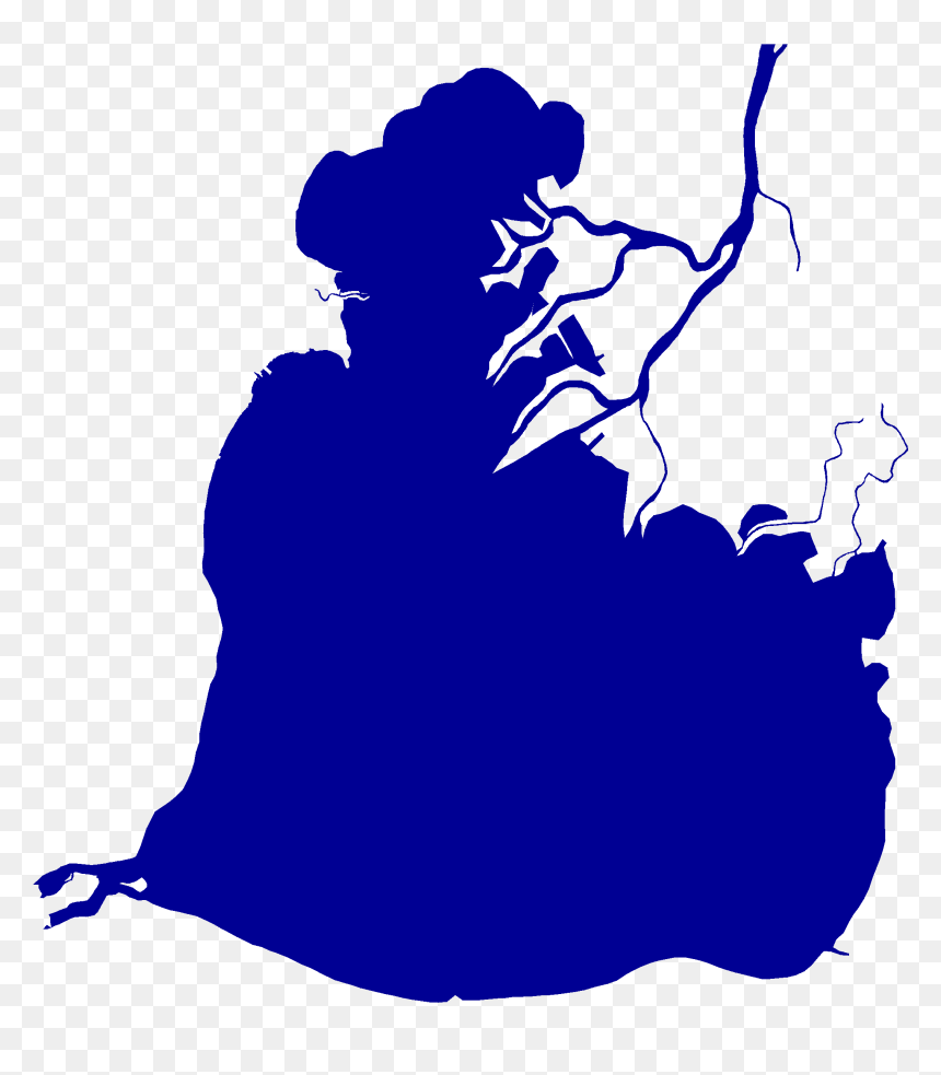 Lake St Clair Map Transparent, HD Png Download - river silhouette png
