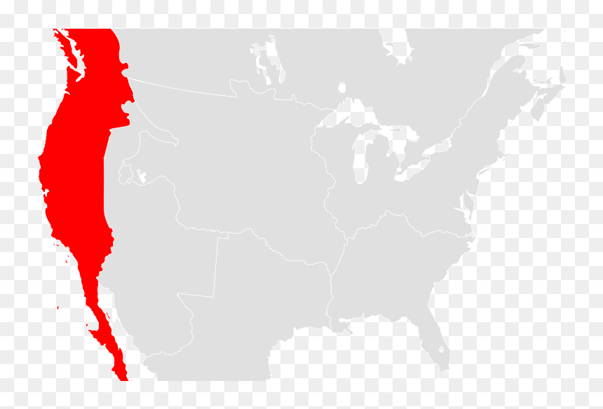 Map, HD Png Download - california silhouette png