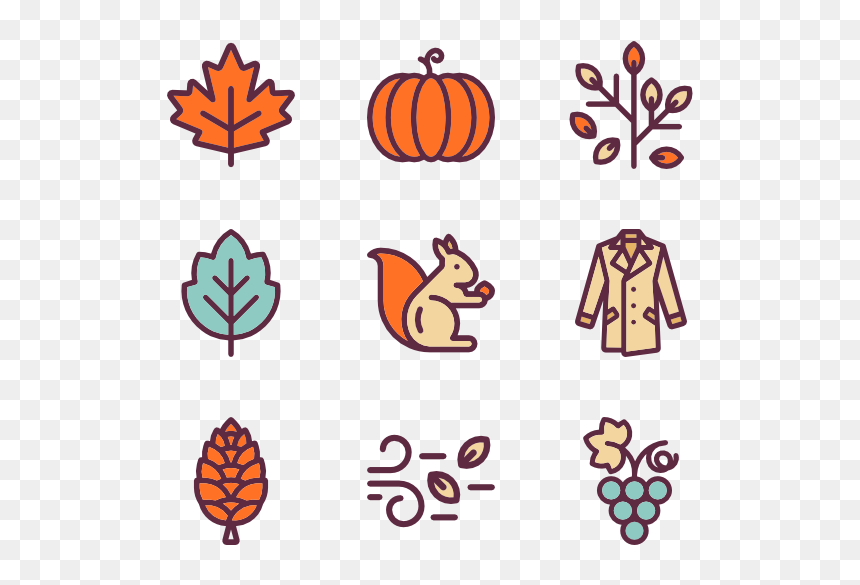 Autumn Icons, HD Png Download - pumpkin icon png
