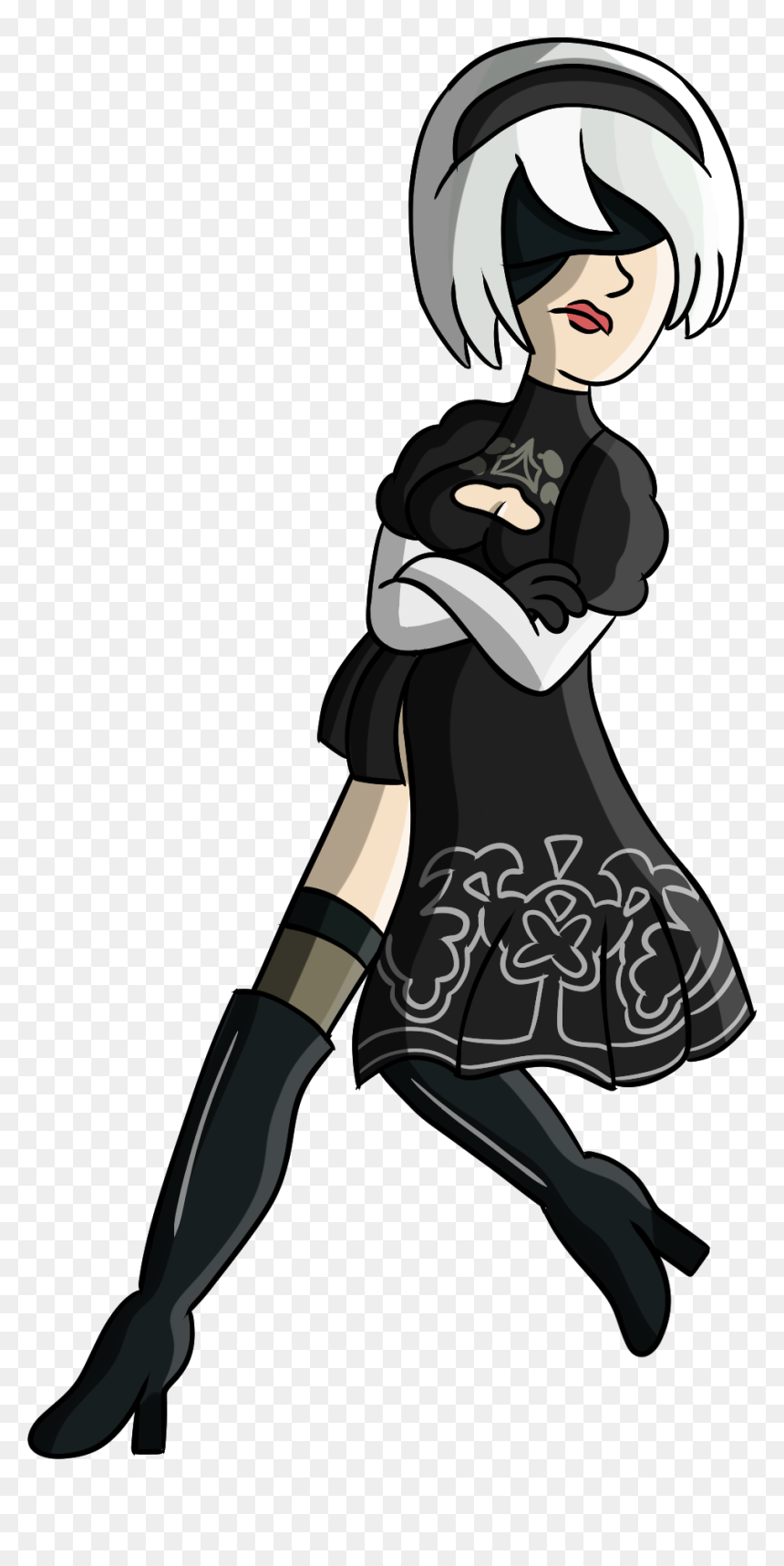 Cartoon, HD Png Download - nier automata 2b png