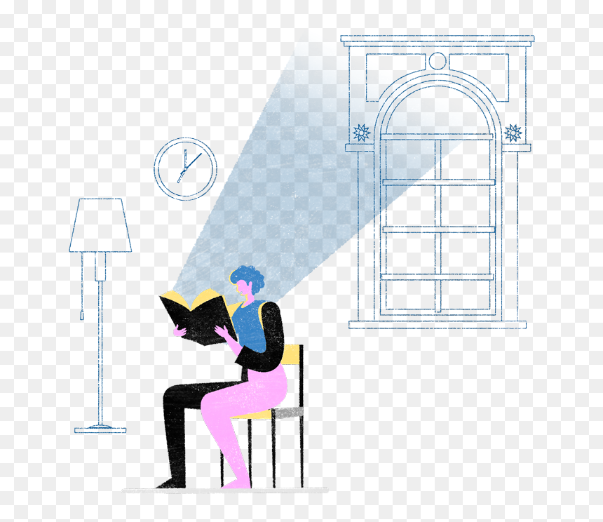 Illustration Depicting A Person Being Illuminated By - Technical Drawing, HD Png Download - literature png