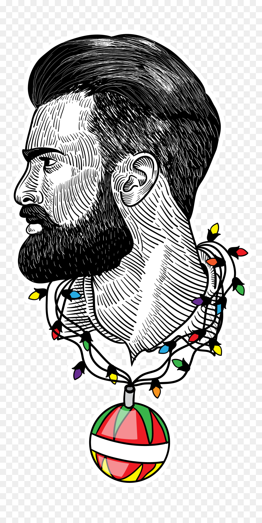 Illustration, HD Png Download - hipster beard png