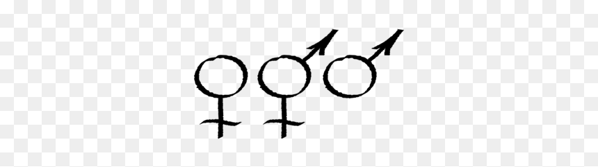 Angle,area,text - Monochrome, HD Png Download - gender symbols png
