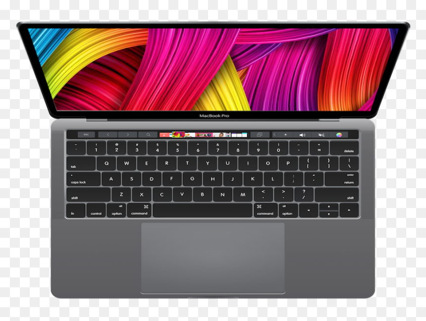 Macbook Pro With Touch Bar - Macbook Pro 17 Touch Bar, HD Png Download - macbook mockup png