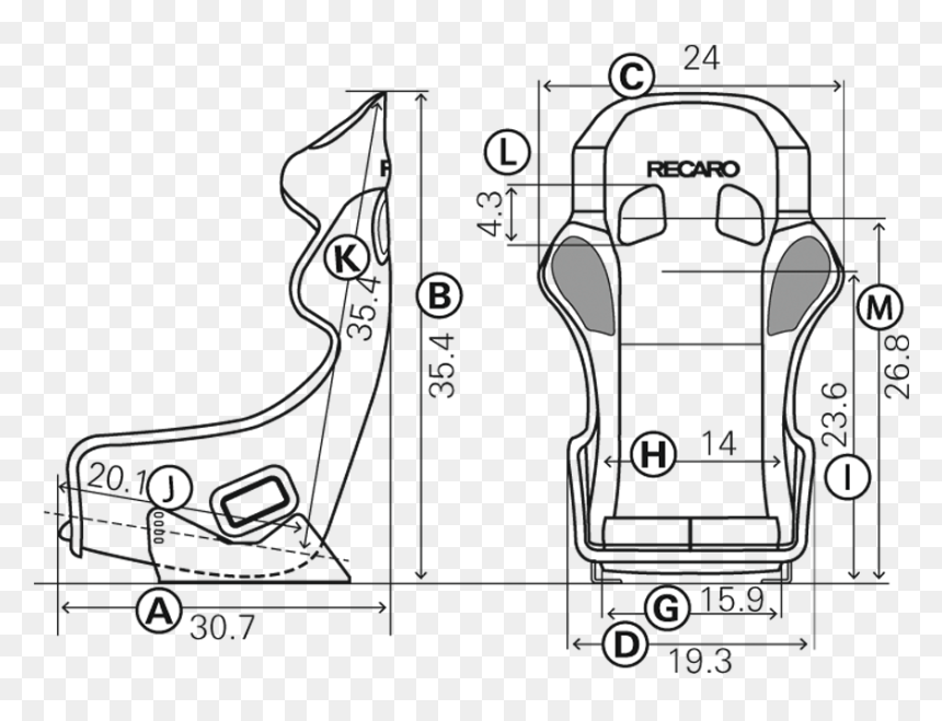 Recaro Pro Racer Spg Maße, HD Png Download - vhv
