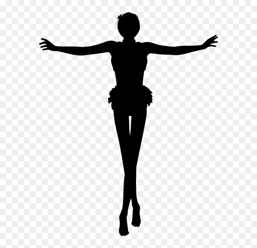 Transparent Dancer Silhouette Png - Silhueta Braços Abertos Png, Png Download - ballet dancer silhouette png