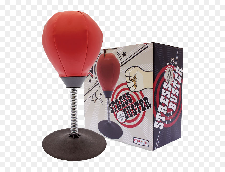 Stress Buster Desktop Punching Bag Red, HD Png Download - punching bag png