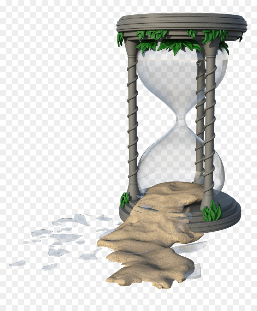 Reloj De Arena, Arena, Roto, Hojas, Vidrio, HD Png Download - papel roto png