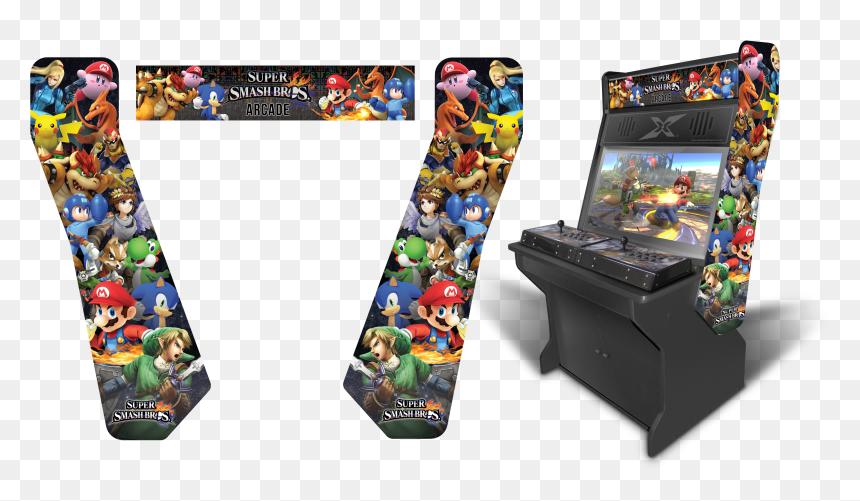 Super Smash Bros - Smash Bros Themed Wii U, HD Png Download - arcade cabinet png