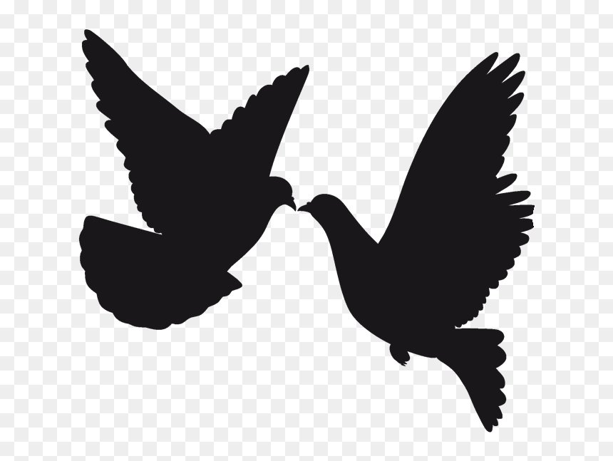 Wedding Party Silhouette Png Download - Doves Decal, Transparent Png - mariposas volando png