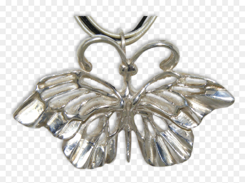 Colgante Artesanal En Plata De Una Mariposa En Primavera - Butterfly, HD Png Download - mariposas volando png